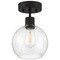 Access Lighting Port Nine Burgundy, Burgundy LED SemiFlush, Matte Black Finish, Seeded Glass 63148LEDDLP-MBL/SDG - alternate 4